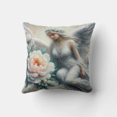 Impasto Faux Relief Angel Art Jeter Oreiller (Verso)