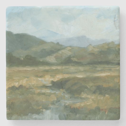 Impasto Landscape III Stenen Onderzetter (Voorkant)