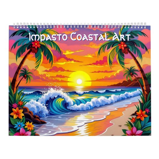 Impasto Style Coastal Art Kalender (Hoes)