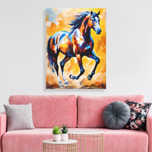 Impasto symfonie in moderne abstractie canvas afdruk (Insitu (Woonkamer))