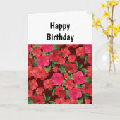 Impatiens Fleurs Carte d'Anniversaire (Fleur jaune)