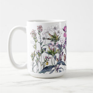 Impatiens vintage fleurit la tasse de fleurs