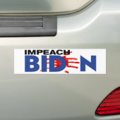 IMPEACH BIDEN bloederige handdruksticker Bumpersticker (Op auto)