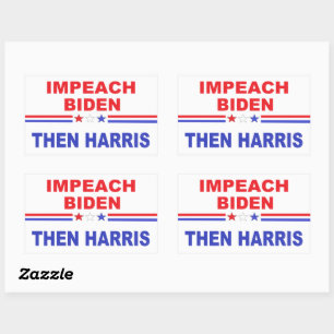 Impeach Biden en Harris Rechthoekige Sticker