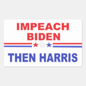 Impeach Biden en Harris Rechthoekige Sticker (Voorkant)
