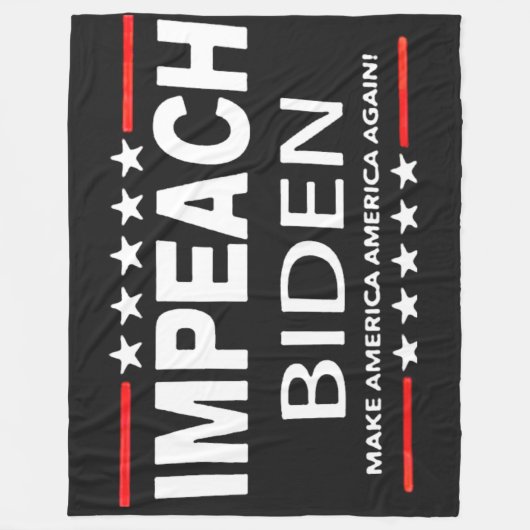 IMPEACH BIDEN FLEECE DEKEN (Voorkant)