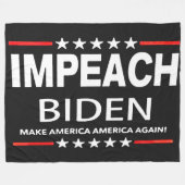 IMPEACH BIDEN FLEECE DEKEN (Voorkant (Horizontaal))