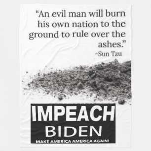 IMPEACH BIDEN FLEECE DEKEN