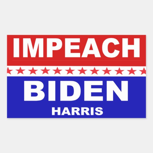 Impeach Biden Harris Rechthoekige Sticker (Voorkant)