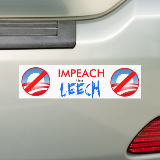 IMPEACH DE LEECH BUMPERSTICKER (Op auto)