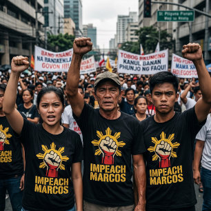 Impeach Marcos Filipijnse Corruptie Protest T-shirt