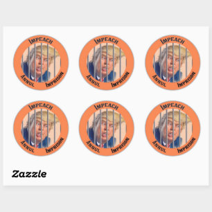 Impeach, nietigverklaring, gevangenis ronde sticker