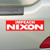 Impeach Nixon Bumpersticker uit de jaren zeventig (Op auto)