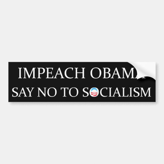 Impeach Obama No Socialism Bumpersticker (Voorkant)