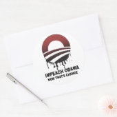 Impeach Obama - nu is dat verandering Ronde Sticker (Envelop)