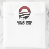 Impeach Obama - nu is dat verandering Ronde Sticker (Tas)