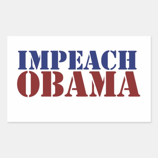 Impeach Obama Rechthoekige Sticker (Voorkant)