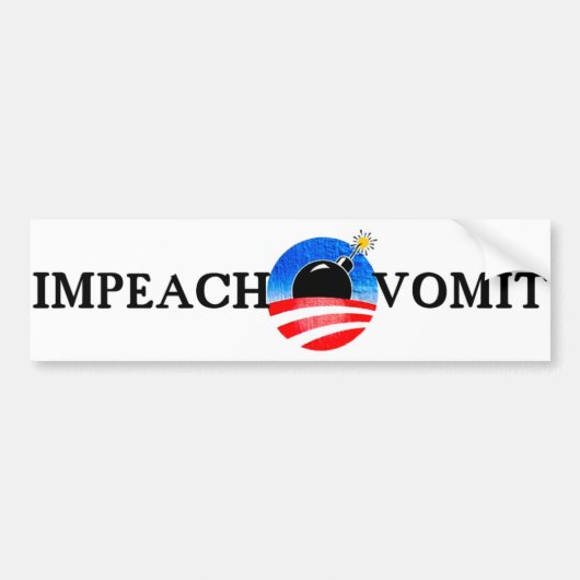 IMPEACH O'VOMIT BUMPERSTICKER (Voorkant)