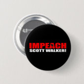 Impeach Scott Walker Ronde Button 5,7 Cm (Voorkant /achterkant)