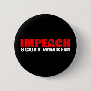 Impeach Scott Walker Ronde Button 5,7 Cm