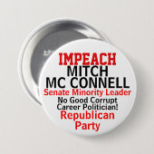 Impeach Senate Mc Connell Republican Party Ronde Button 7,6 Cm (Voorkant /achterkant)