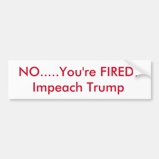 Impeach trump bumpersticker (Voorkant)