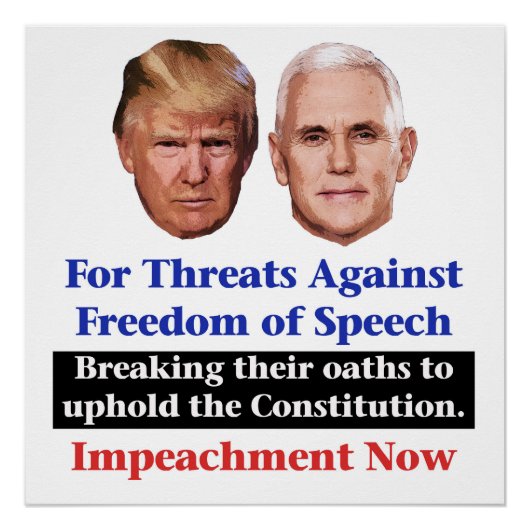 Impeach Trump en Pence Perfect Poster (Voorkant)