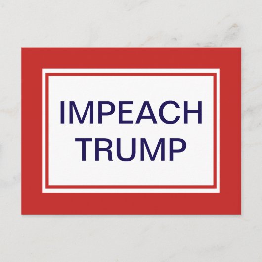 Impeach Trump Red en White Briefkaart (Voorkant)