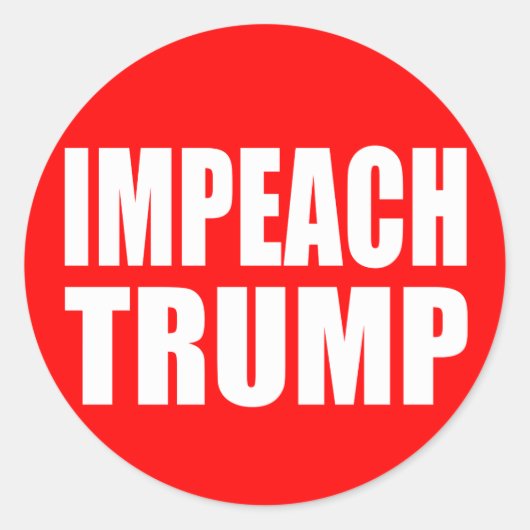 "IMPEACH TRUMP" RONDE STICKER (Voorkant)