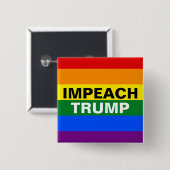Impeach Trump Vierkante Button 5,1 Cm (Voorkant /achterkant)