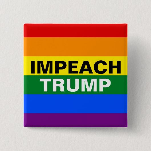 Impeach Trump Vierkante Button 5,1 Cm (Voorkant)