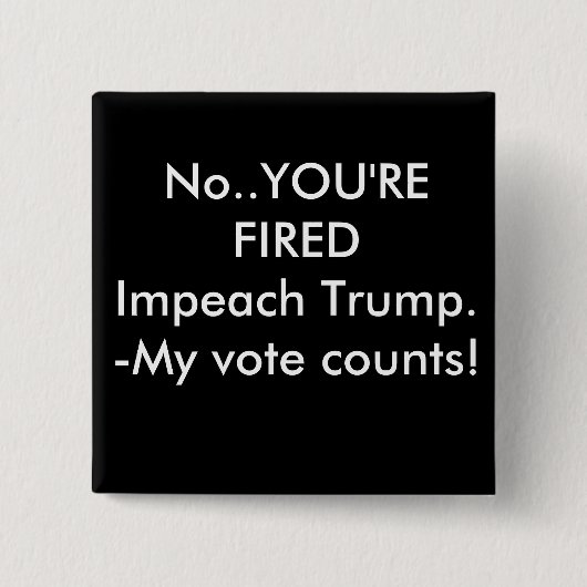 Impeach trump vierkante button 5,1 cm (Voorkant)