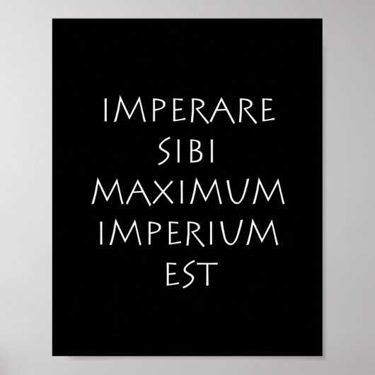 Imperare sibi maximum imperium est poster (Voorkant)