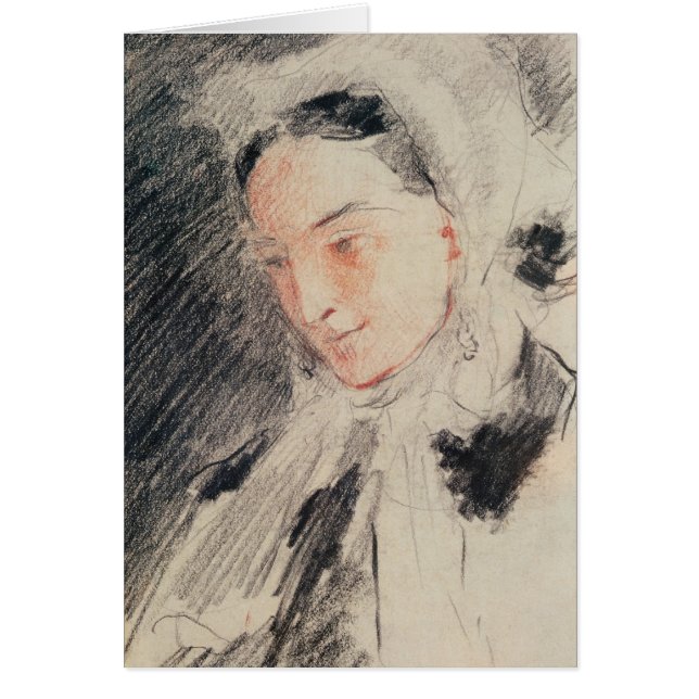 Impératrice Eugénie (craie noire et rouge) (Devant)