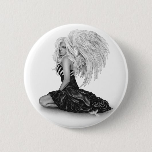 Imperfecte Angel-Button Ronde Button 5,7 Cm (Voorkant)