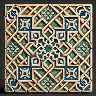 Imperfecte schoonheid - geometrische kunst tegeltje