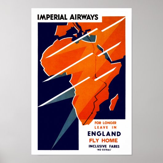 Imperial Airways Africa Poster (Voorkant)