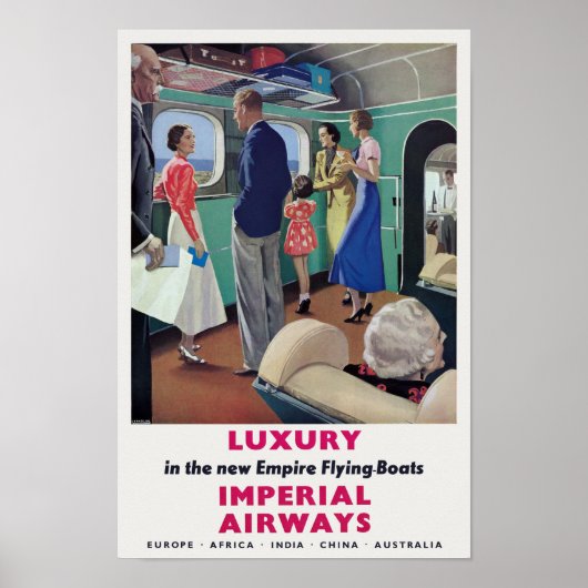 Imperial Airways Vintage Poster 1936 (Voorkant)