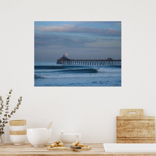 Imperial Beach Moon Set Poster (Keuken)