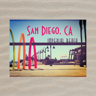 Imperial Beach - San Diego, CA Portwood Pier Plaza Briefkaart