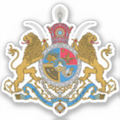 Imperial Coat of Arms of Iran (1925-1979) Sticker (Voorkant)
