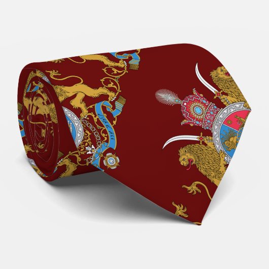 Imperial Coat of Arms of Iran (1925-1979) Stropdas (Opgerold)