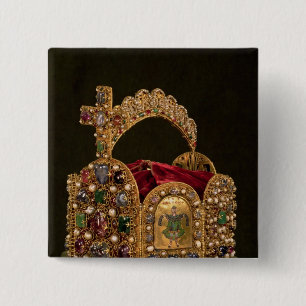 Imperial Crown, gemaakt voor de coronatie van Otto Vierkante Button 5,1 Cm