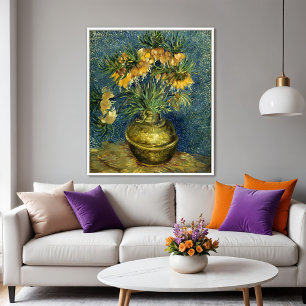 Imperial Fritillaries in a Copper Vase, Van Gogh Poster