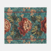 Imperial Peony Tapestry Fleece Deken (Voorkant (Horizontaal))