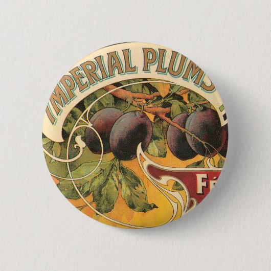 Imperial Plums Ronde Button 5,7 Cm (Voorkant)