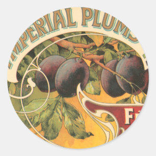 Imperial Plums Ronde Sticker