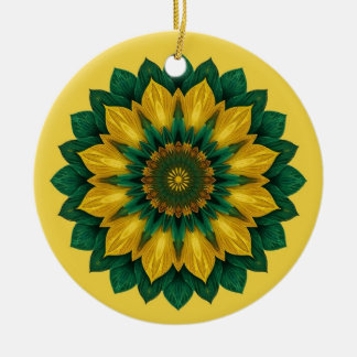 Imperial Solar Flower Mandala Luxury Keychain Keramisch Ornament