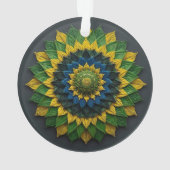 Imperial Solar Leaf Mandala Luxury Keychain - Emer (dos)