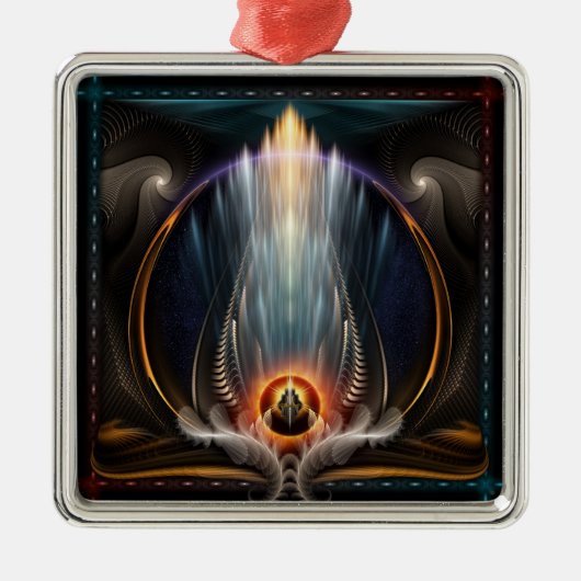 Imperial View Fractal Art Premium Carré Ornement (Devant)